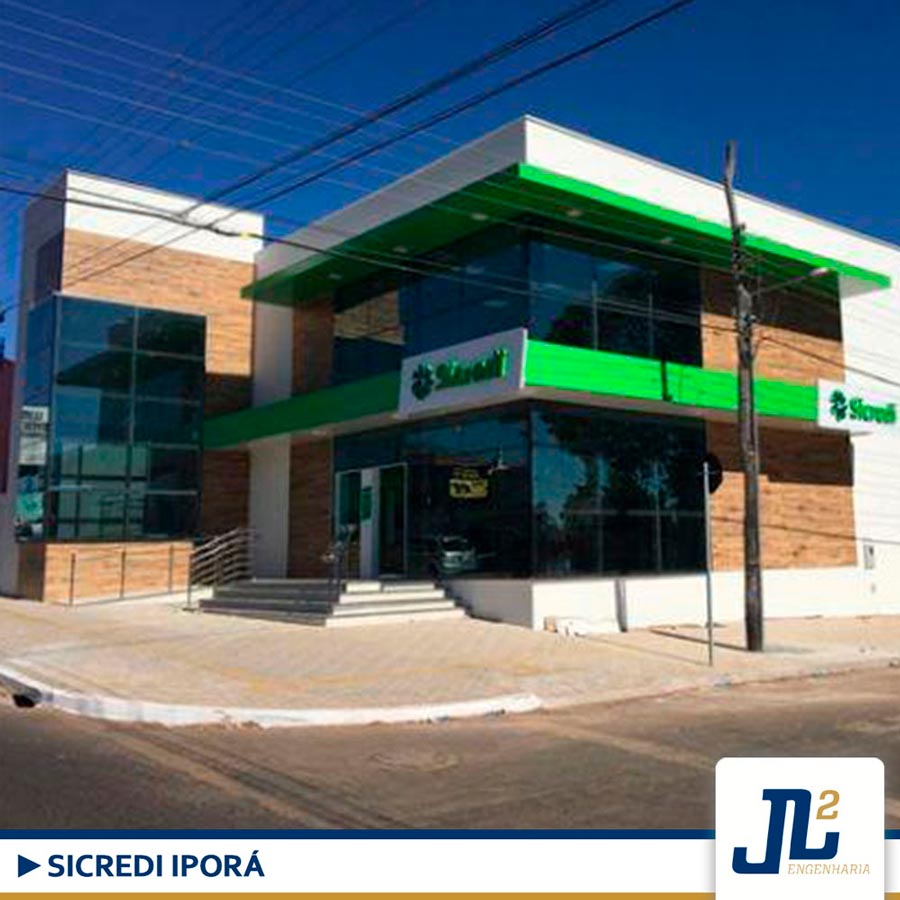 Obra realizada pela JL2 engenharia, nova unidade Sicredi em Iporá