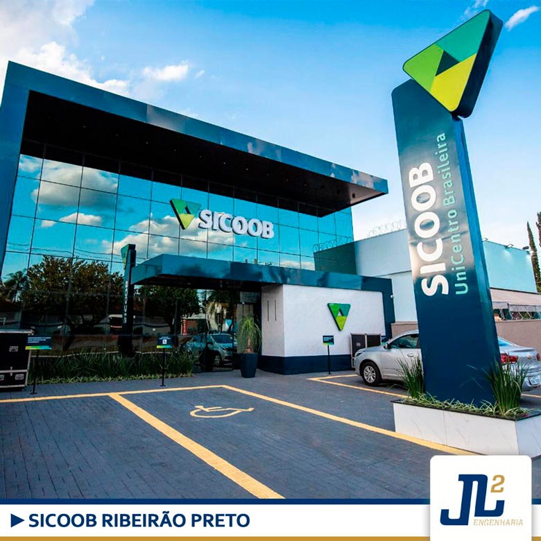 Obra cooperativa sicoob realizada pela JL2 Engenharia em Ribeirão Preto